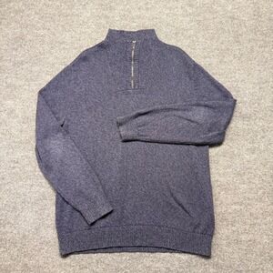 Calvin Klein‎ Jeans Sweater Mens XL Navy Long Sleeve Pullover Quarter Zip Preppy